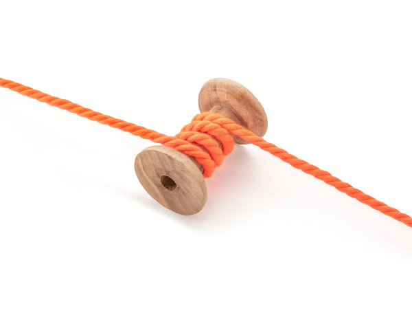Hoodie Kordel gedreht neon orange  5mm x 1m