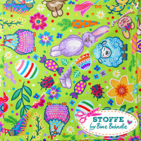 Bine Brändle Bio-Musselin "Osterkonfetti grün 0,5m x 155 cm" Kombistoffe  Bine Brändle Bio-Musselin "Osterkonfetti grün 0,5m x 155 cm" Kombistoffe