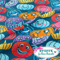 Bine Brändle Jersey "Kürbishaufen" 0,5m x 155 cm Bine Brändle Jersey "Kürbishaufen" 0,5m x 155 cm