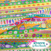 Bine Brändle 100% Bio-Canvas "Oster-Multistreifen" 0,5m x 145cm Bine Brändle 100% Bio-Canvas "Oster-Multistreifen" 0,5m x 145cm