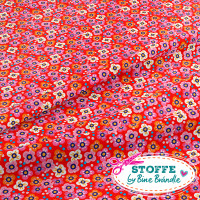 Bine Brändle 100% Baumwolle "Mini-Blümchen rot" 0,5m x 155cm Bine Brändle 100% Baumwolle "Mini-Blümchen rot" 0,5m x 155cm