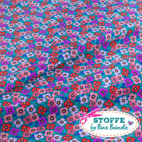 Bine Brändle 100% Baumwolle "Mini-Blümchen lila" 0,5m x 155cm Bine Brändle 100% Baumwolle "Mini-Blümchen lila" 0,5m x 155cm