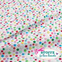 Bine Brändle Sommersweat French Terry Streusel-Sternchen weiß 0,5 m x 155 cm  Bine Brändle Sommersweat French Terry Streusel-Sternchen weiß 0,5 m x 155 cm