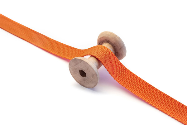 Gurtband 25 mm PP orange 1m x 25 mm - hergestellt in D