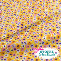 Bine Brändle Sommersweat "Mini-Blümchen gelb" 0,5m x 155 cm Bine Brändle Sommersweat "Mini-Blümchen gelb" 0,5m x 155 cm