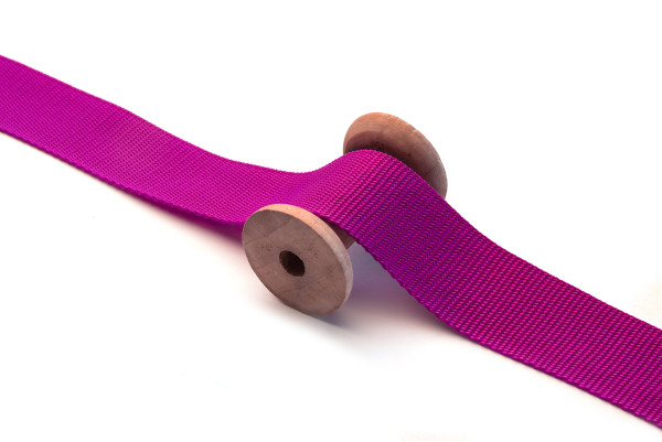 Gurtband 40 mm PP fuchsia 1m x 40 mm - hergestellt in D