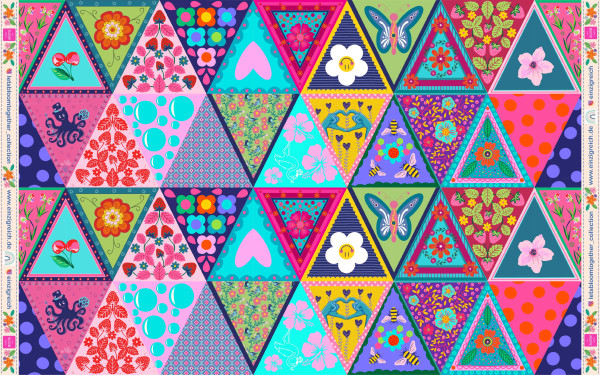 Let's bloom 100% Baumwolle "Wimpelgirlande Nr. 1" 1m x 155cm