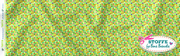 Bine Brändle Jersey "0,5m x 155cm Tupfen konfetti-hellgrün" Kombistoffe