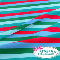 Bine Brändle 100% Baumwolle "Fette Streifen rot mix" 0,5m x 155cm Bine Brändle 100% Baumwolle "Fette Streifen rot mix" 0,5m x 155cm