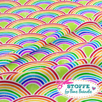 Bine Brändle 100% Baumwolle "Regenbögen festival" 0,5m x 155cm Bine Brändle 100% Baumwolle "Regenbögen festival" 0,5m x 155cm