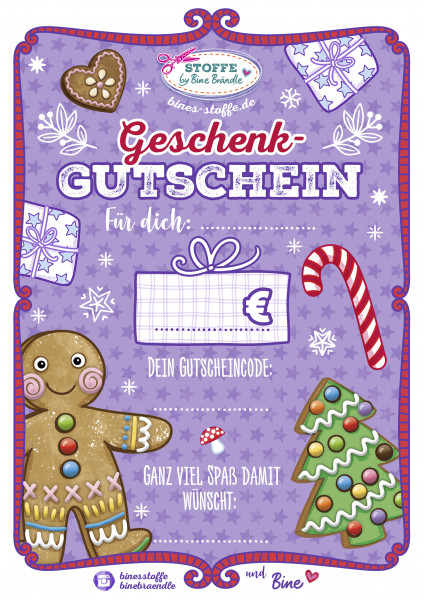 Bine Brändle Geschenkgutschein Weihnachten