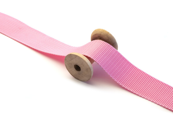 Gurtband 40 mm PP rosa 1m x 40 mm - hergestellt in D