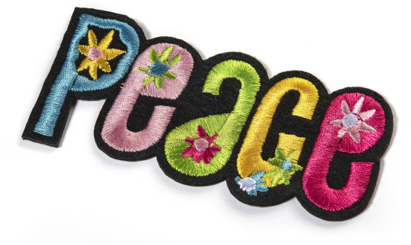 Patch "Peace Flower Power" 10 cm x 3 cm