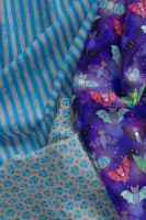 Bine Brändle 100% Baumwolle "Mini Blatt und Punkt grau-blau" 0,5m x 155 cm Bine Brändle 100% Baumwolle "Mini Blatt und Punkt grau-blau" 0,5m x 155 cm