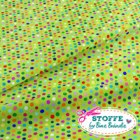 Bine Brändle Jersey "0,5m x 155cm Tupfen konfetti-hellgrün" Kombistoffe  Bine Brändle Jersey "0,5m x 155cm Tupfen konfetti-hellgrün" Kombistoffe
