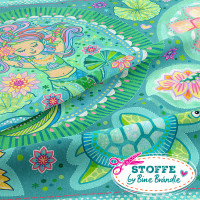 Bine Brändle 100% Baumwolle Kombistoffe Unterwasserwelt "Seerosenteichnixe Ausschneidebogen" 1,0 m x 155 cm Bine Brändle 100% Baumwolle Kombistoffe Unterwasserwelt "Seerosenteichnixe Ausschneidebogen" 1,0 m x 155 cm