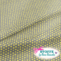Bine Brändle Jersey "Tupfen grau-gelb" 0,5m x 155 cm Bine Brändle Jersey "Tupfen grau-gelb" 0,5m x 155 cm