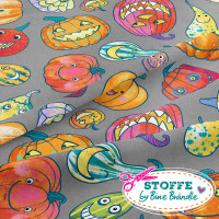 Bine Brändle Jersey "Kürbisse grau klein" 0,5m x 155 cm Bine Brändle Jersey "Kürbisse grau klein" 0,5m x 155 cm