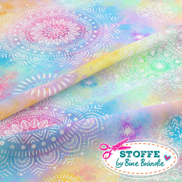 wunderschöner Farbverlauf in Wasserfarbenoptik in Pastellfarben mit Batikeffekt von Bine Brändle 