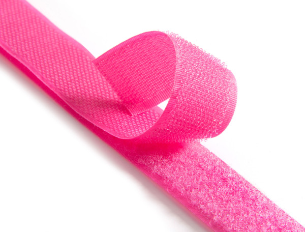 Klettband 25 mm neon pink 1m x  25mm