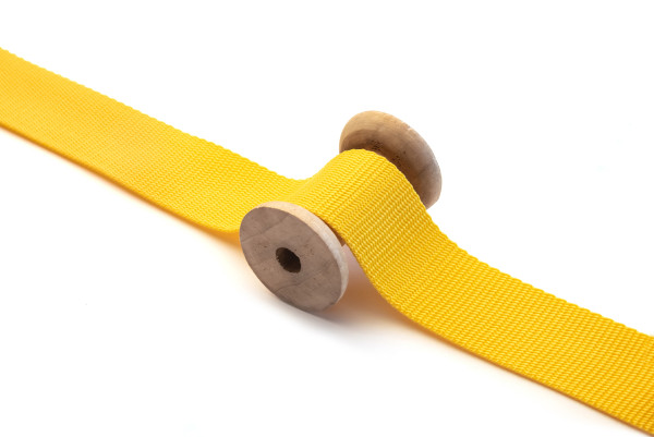 Gurtband 40 mm PP sonnengelb 1m x 40 mm - hergestellt in D