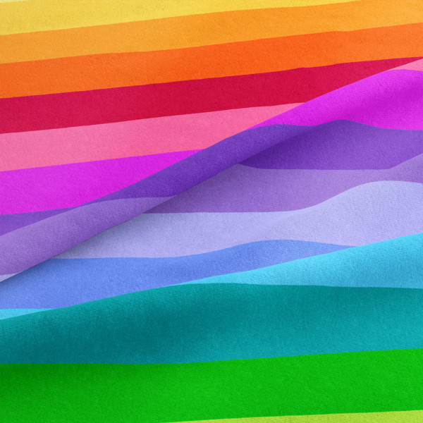 Bine Brändle Performance "Fette Streifen Regenbogen" 0,5 m x 140cm