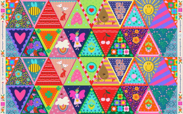 Let's bloom 100% Baumwolle "Wimpelgirlande Nr. 2" 1m x 155cm