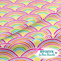 Bine Brändle 100% Baumwolle "Regenbögen sommer groß" 0,5m x 155cm Bine Brändle 100% Baumwolle "Regenbögen sommer groß" 0,5m x 155cm