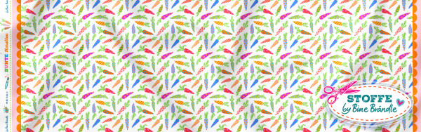 Bine Brändle Jersey "0,5m x 155cm bunte Karotten" Kombistoffe