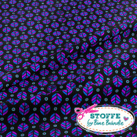 Bine Brändle Jersey "XXL Blatt und Punkt lila 0,5m x 155 cm Bine Brändle Jersey "XXL Blatt und Punkt lila 0,5m x 155 cm