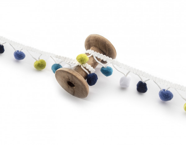 Candy Pompon blue apples 20 mm x 1m