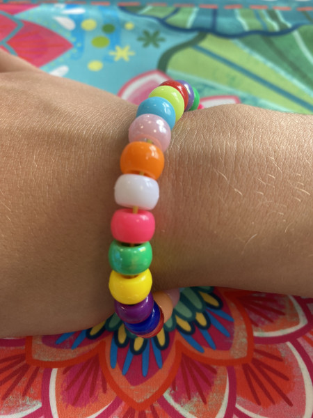 "Perlenarmband sommerbunt" Größe M