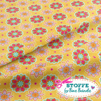 Bine Brändle  "Sternenblüten gelb" 0,5m x 155cm Bine Brändle  "Sternenblüten gelb" 0,5m x 155cm