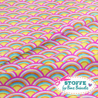 Vorschau: Bine Brändle 100% Baumwolle "Regenbögen pastell" 0,5m x 155cm Vorschau: Bine Brändle 100% Baumwolle "Regenbögen pastell" 0,5m x 155cm